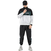 庄吉工装外套男套装韩版潮流潮牌男装一套搭配帅气春秋季衣服休闲卫衣JU-MD9675