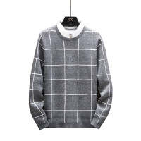 三弦(LA CORDE)2019春秋季新款男士毛衣长袖衬衣领韩版潮流假两件打底帅气LA-KJ3308