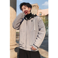 三弦(LA CORDE)连帽棉衣男士外套2019新款韩版潮流冬季加厚短款休闲棉袄潮牌冬装LA-MYM8883