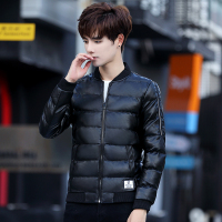 三弦(LA CORDE)PU棉衣男2019冬季新款帅气短款休闲棉服韩版修身潮流男装棉袄外套LA-QZQ689