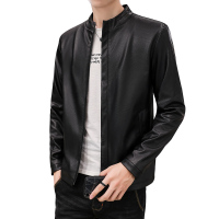 三弦(LA CORDE)2019新款皮衣男士休闲外套春秋韩版宽松潮流休闲帅气百搭机车夹克LA-QZQ818