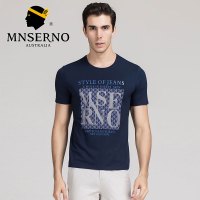 短袖t恤男潮修身纯棉薄款短袖上衣青年字母印花休闲时尚体恤衫夏