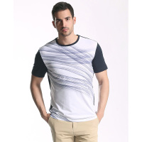 青年时尚百搭短袖上衣男士薄款休闲T恤衫体恤衫