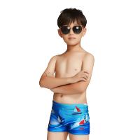李宁(LI-NING)儿童泳衣/裤男童平角裤小中大童男孩学生温泉速干泳装LSSN531【聚酯纤维儿童泳裤】