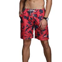 李宁(LI-NING)沙滩裤男士五分平角泳裤夏季速干海边度假休闲运动女短裤情侣款131/137