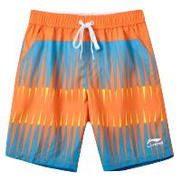 李宁(LI-NING)沙滩裤男士五分平角泳裤夏季速干运动短裤海边度假休闲LSKN115