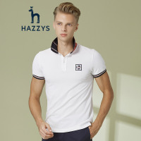 哈吉斯HAZZYS 春夏新款T恤男柔软舒适质感POLO衫
