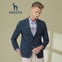 哈吉斯HAZZYS 春季新款男修身小西服简约基础款小单西外套