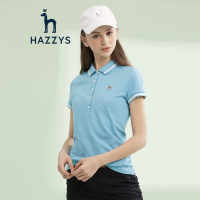 哈吉斯HAZZYS 春季新款T恤女舒适简约休闲POLO衫