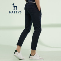 哈吉斯HAZZYS 春季新款休闲裤男纯色百搭长裤