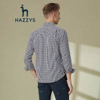 哈吉斯HAZZYS 春夏 衬衫男休闲简约百搭衬衫