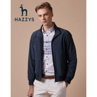 哈吉斯HAZZYS 秋季 夹克男时尚简约修身夹克衫