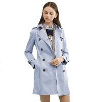 哈吉斯HAZZYS 春季新款风衣女英伦短款风衣外套