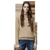 哈吉斯HAZZYS 秋冬 羊毛衫女都市百搭高领常规款长袖套头毛衫