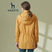 哈吉斯HAZZYS 春夏新款夹克女百搭外套简约修身休闲外套
