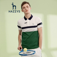 哈吉斯HAZZYS 夏装新款T恤衫男时尚简约纯色棉POLO衫