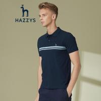 哈吉斯HAZZYS 夏装新款T恤衫男时尚短袖POLO衫