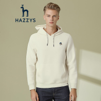 哈吉斯HAZZYS 春夏新款卫衣男时尚简约纯色T恤衫