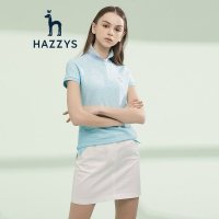哈吉斯HAZZYS 春季新款女T恤简约都市时尚休闲POLO衫