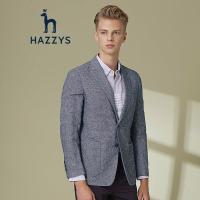 哈吉斯HAZZYS 春季新款休闲单西男英伦百搭修身单西