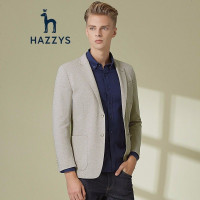 哈吉斯HAZZYS 春季新款简约修身单西男小西服外套