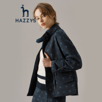 哈吉斯HAZZYS 秋季时尚都市休闲外套 藏青色NV