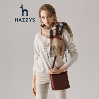哈吉斯HAZZYS 秋季英伦都市纯色动物图案女女士圆领卫衣