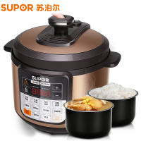 苏泊尔(SUPOR)电压力锅CYSB60YCW10D-110 6L/升智能大容量电高压锅压力饭煲双胆 彩琅内胆 3-6人