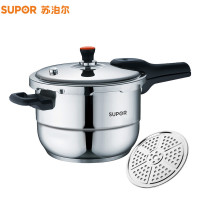 苏泊尔(SUPOR)304不锈钢高压锅24cm复底压力锅7.0L压力煲电磁炉燃气灶通用6L以上炊具锅具YS24E