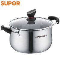 苏泊尔（SUPOR）精致304不锈钢汤锅奶锅复底精致煮锅面锅20cm 电磁炉明火燃气灶通用汤锅炊具烹饪ST20Z1