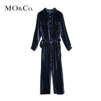MOCO工装风一件式配腰带丝绒连体裤 摩安珂