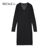 MOCOV领套头纯羊毛裙子打底连衣裙秋冬女显瘦 摩安珂