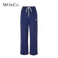 MOCO抽绳松紧腰字母刺绣宽松运动裤 摩安珂