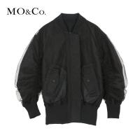 MOCO2018春季正反两穿纱棒球外套 摩安珂