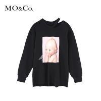 MOCO卡通长袖无帽卫衣女春装宽松潮ins韩版 摩安珂