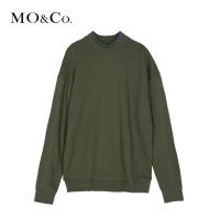MOCO圆领套头长袖卫衣女宽松中长款 摩安珂