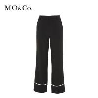 MOCO2018春季睡衣风镶边装饰西裤 摩安珂