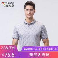 啄木鸟中年翻领短袖T恤男 2019夏季新款爸爸装休闲Polo衫半袖上衣