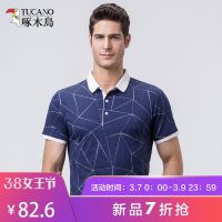 啄木鸟中年男士短袖T恤 2019年夏季新款爸爸装商务休闲翻领Polo衫