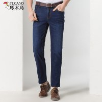 啄木鸟2019春季新款牛仔裤男直筒宽松男裤商务休闲裤男士长裤子潮