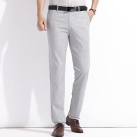 啄木鸟休闲裤男薄款商务直筒裤子中青年修身百搭西裤微弹力长裤男