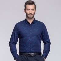 啄木鸟羽绒衬衫男长袖冬季商务休闲中老年爸爸装保暖衬衣加绒加厚