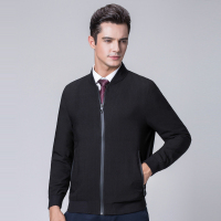啄木鸟夹克男青年休闲外套 2018秋季新款立领黑色百搭茄克衫上衣