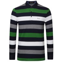 啄木鸟男士长袖T恤 2019春季男装翻领纯棉polo衫商务休闲体恤