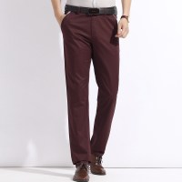 啄木鸟休闲裤男秋季新款中腰微弹小脚裤莱赛尔商务休闲直筒休闲裤
