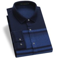 啄木鸟男士长袖衬衫 秋季新款百搭撞色衬衣中年休闲上衣男衬衣