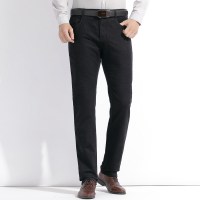 啄木鸟男装2018秋季新款休闲裤男士商务直筒中年厚款修身长裤子