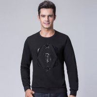 啄木鸟长袖T恤男薄款修身 2018秋季新款韩版几何图案圆领体恤衫
