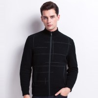 啄木鸟男士休闲夹克外套2019春季新款不规则图案棒球领冬装上衣厚