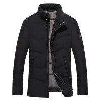 啄木鸟男士羽绒服短款加厚修身2018冬季新款纯色立领商务休闲外套